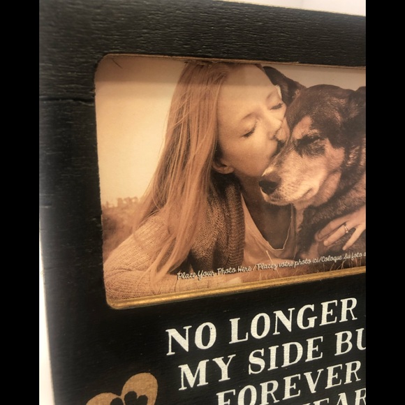 No longer by my side forever in my heart black  wood frame 6”x6” NWT - Picture 2 of 5